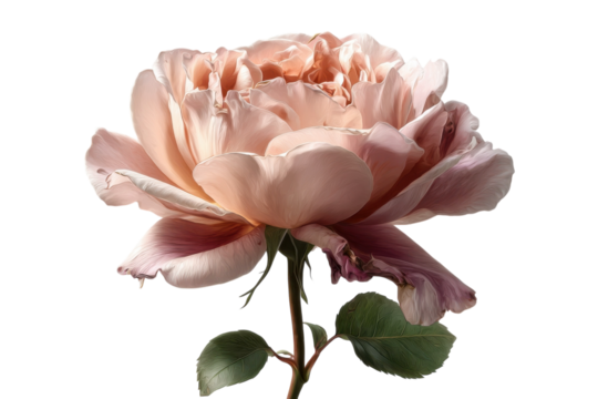 Dreamy Rose Portrait Delicate Pink Petals Floral Art Botanical Photography Elegant Flower on Black
