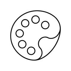 paint palette icon clipart vector
