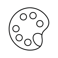 Fototapeta premium paint palette icon clipart vector