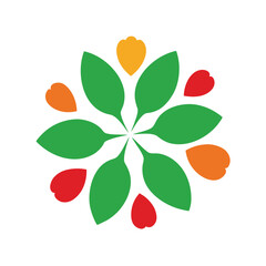 organic flower shapes set