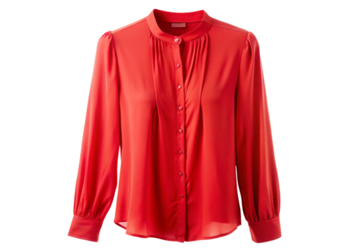 Women's red blouse, isolated on white background - Powered by Adobe