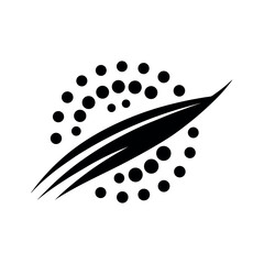 Modern Dot and Dash Abstract Logo Concept silhouette Art Vector illustration