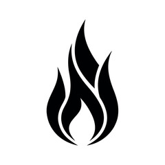 Modern Abstract Flame Flicker Logo Design silhouette Art Vector illustration