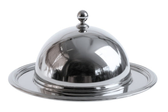 Polished silver dome server