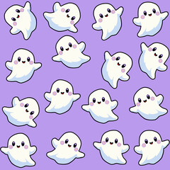 Cute little ghost Halloween, wallpaper, background