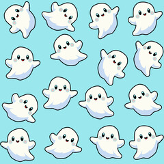 Cute little ghost Halloween, wallpaper, background