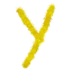 Obraz premium Creative Y Letter 3D Doodle Alphabet Clipart PNG Transparent Modern Icon Artistic Isolated Unique Stylish Fun Trendy