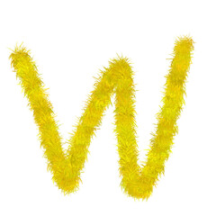 3D Doodle Alphabet W Clipart Letter PNG Transparent Isolated Modern Artistic Icon Unique Stylish Fun Trendy*