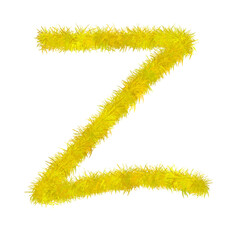 3D Doodle Alphabet Z Clipart Letter Isolated PNG Transparent Artistic Icon Stylish Modern Creative Fun Unique Trendy