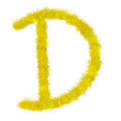 Creative 3D Doodle Alphabet Letter D Clipart Transparent PNG Artistic Isolated Modern Playful Design Font