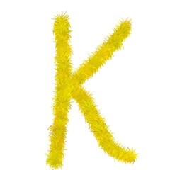 Isolated 3D Alphabet K Letter Doodle Clipart PNG Modern Trendy Fun Artistic Icon Creative Stylish