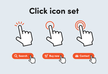 ボタンをクリックするアイコンセット