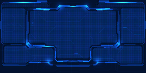 abstract futuristic technology background with empty grid hi tech panel.Vector illustrations.