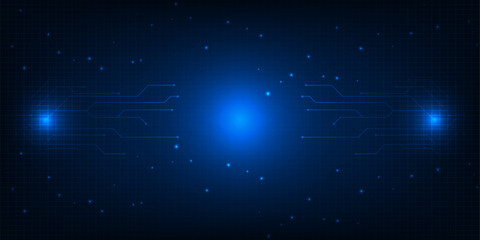 Abstract technology background with hi tech circuit and empty space grid.Vector illustrations.