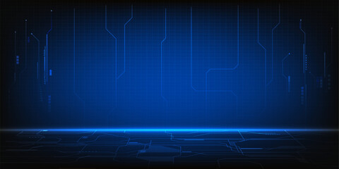 Abstract technology background with empty space and digital circuit patterns.Vector illustrations.