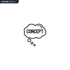 Concept, linear style sign for mobile concept and web design