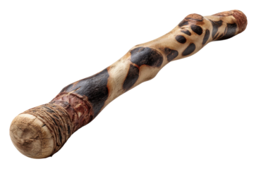 Tribal artifact ancient hunting club primitive culture historical weapon traditional craftsmanship