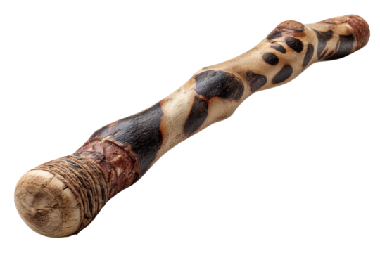 Tribal artifact ancient hunting club primitive culture historical weapon traditional craftsmanship