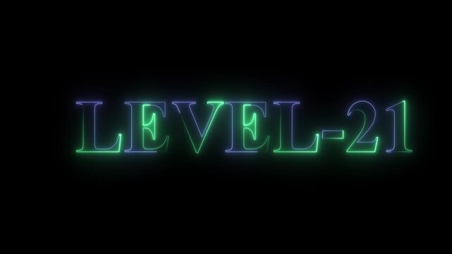 XP level neon HUD UI 4K