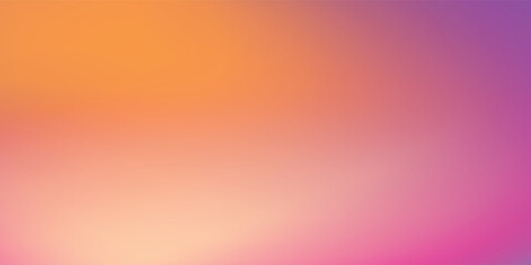 Abstract colorful gradient background with orange, yellow, pink, blue, purple and red. Horizontal art for cover. Beautiful rainbow
