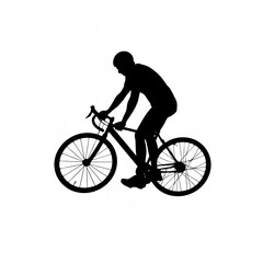 silhouette of a cyclist