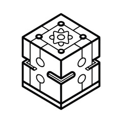 Abstract geometric pattern with a mindfulness puzzle book theme