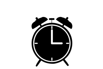retro alarm clock icon isolated on white background 