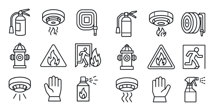 Fire Safety Icons