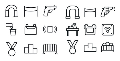 Fototapeta premium Running Event Icons