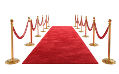 Red carpet with gold stanchions (1)