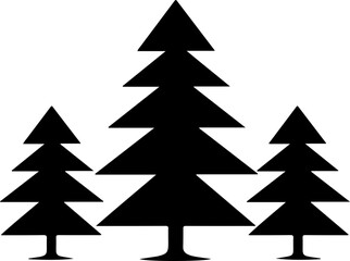 Obraz premium Forest trees silhouette, nature's quiet strength