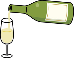 シャンパンとシャンパングラス