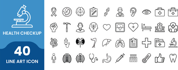 Minimalist Medical and Healthcare Icons Set for Web and Print Design