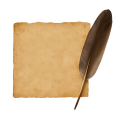 Emotional Tribute to Ancestors Vintage Parchment with Quill Pen for Writing Ideas International Day For The Abolition of Slavery Concept