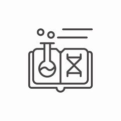 chemistry book flask icon sign vector