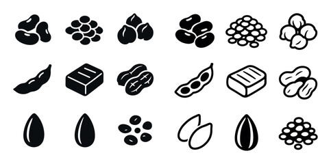 Fototapeta premium Vegan Protein Icons