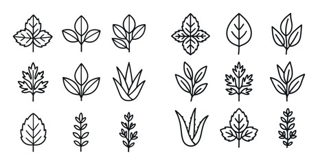 3D Low-Poly Leaf Icons