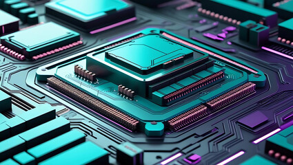 Gradient AI Circuitry Background: Futuristic Tech Flow, Isometric Circuit Board Background: 3D AI Tech Visuals, Monochrome AI Circuitry: Sleek High-Tech Background, generative ai
