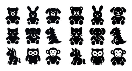 Obraz premium Plush Toy Icons