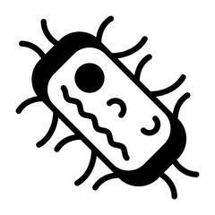 Bacterium Semi Solid Vector Icon