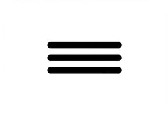 Hamburger menu icon isolated on white background