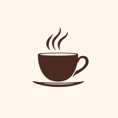 Caffeine lovers will adore this hot beverage icon featuring a steaming cup of coffee or tea, perfect for any cafe or breakfast design