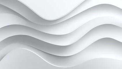 Obraz premium Abstract white wavy layers (19)