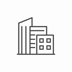 multiple company buildings icon sign vector