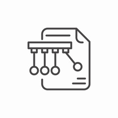 newton cradle document icon sign vector