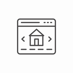 online house search icon sign vector