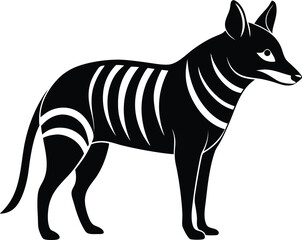 Cute cartoon zebra with black stripes isolated on white for vector illustration