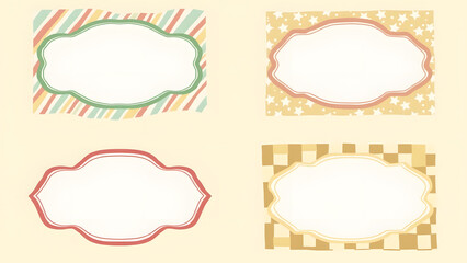 Cute Frame Stickers Collection Set