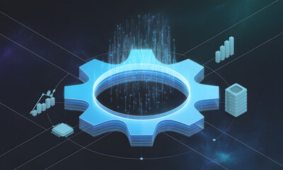 AI-Powered Automation: Digital Gear Processing Data for Business Intelligence & Technology Innovation