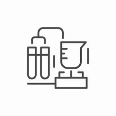 test tube filtration icon sign vector